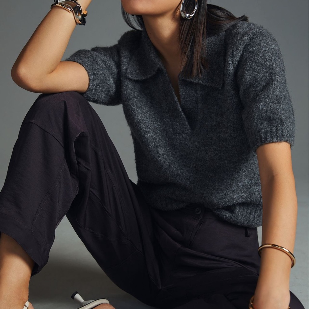 Endless Rose Charcoal Knit Sweater